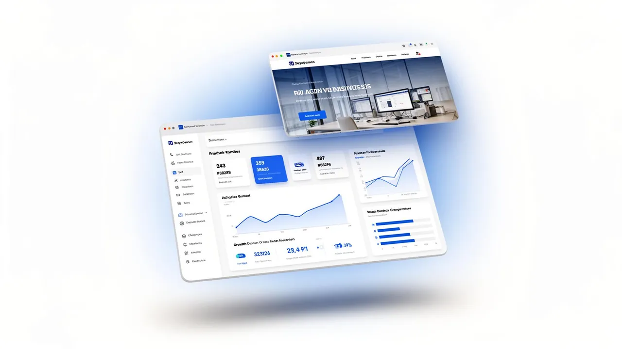 Modern website dashboard preview